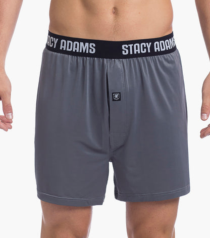Stacy Adams Boxer Shorts Comfort Stretch Loungewear Men’s Loungewear - Gray