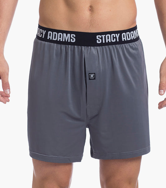 Stacy Adams Boxer Shorts Comfort Stretch Loungewear Men’s Loungewear - Gray