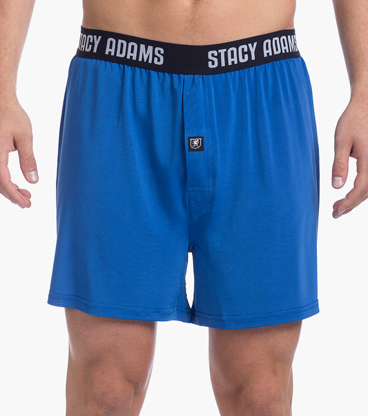 Stacy Adams Boxer Shorts Comfort Stretch Loungewear Men’s Loungewear - Blue