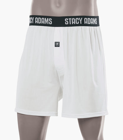 Stacy Adams Boxer Shorts Comfort Stretch Loungewear Men’s Loungewear - White