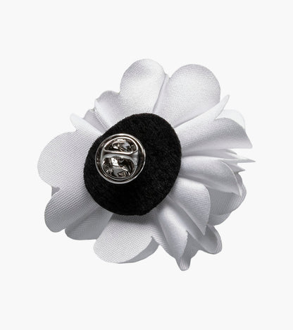 Stacy Adams Taylor Floral Lapel Pin Men’s Jewelry - White