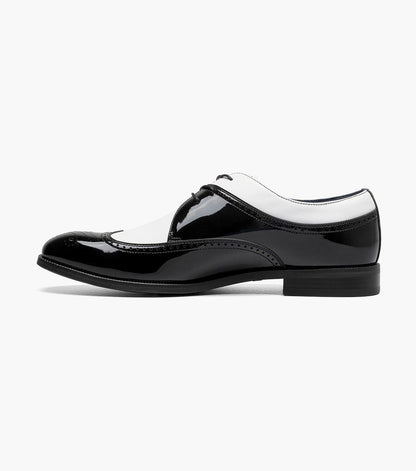 Stacy Adams Dayton II Wingtip Oxford Clearance Men’s Shoes - Black w/White