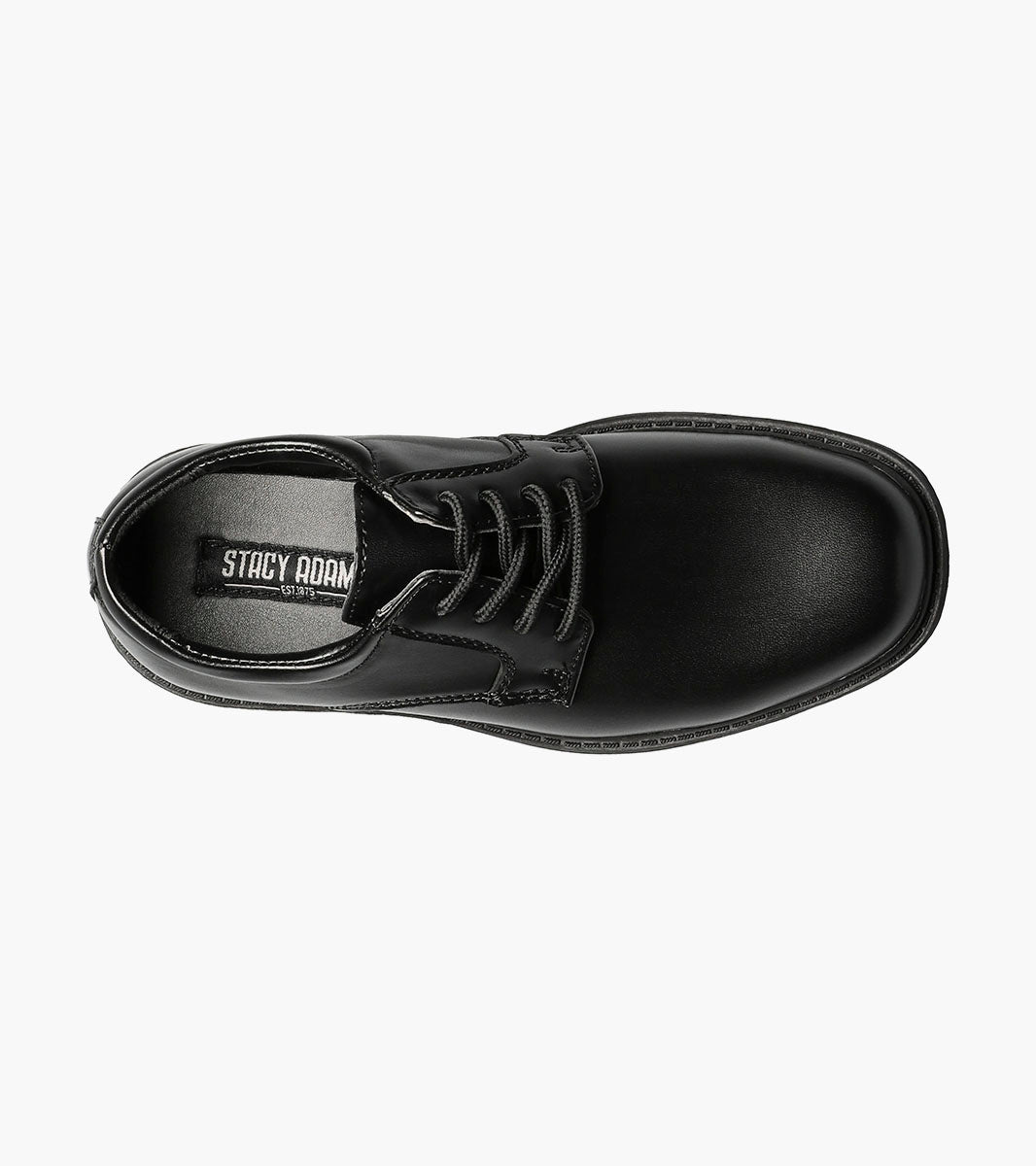 Stacy Adams Infants Austin Plain Toe Oxford Kids Shoes - Black